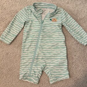 Carter's Teal Wave Print Bodysuit